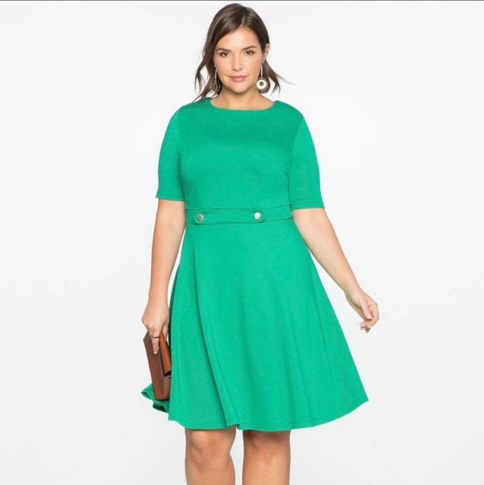 Eloquii Green Midi Dress